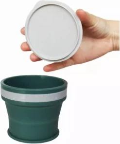 HK-Goodies - Opvouwbare Beker - Koffiebeker To Go- Herbruikbaar - Wasbaar - 170 ML - Beker To Go - Groen -Keukenserie Winkel 1002x1200