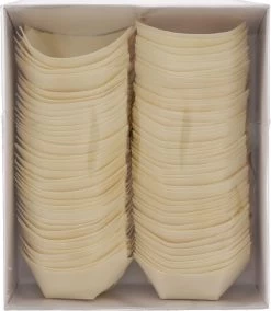 Houten Bakjes En Schaaltjes, Form Bootje 80 X 45 Mm Doos 100 Stuks Bamboe Wegwerp Duurzaam -Keukenserie Winkel 1043x1200 1