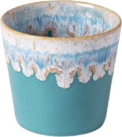 Costa Nova - Grespresso Servies - 6 Espresso Kopjes - Roze-Grijs-Azur-Red-Wit -Turquoise - Aardewerk - H 5.9 Cm -Keukenserie Winkel 1068x1200