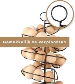 Eiermand – Eierrek – Eierhouder – Eieren – Zwart - Pasen - Tot 40 Eieren - BAULK® -Keukenserie Winkel 1071x1200