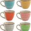 Orange85 Espresso Kopjes - Koffie - Set Van 6 - Meerdere Kleuren - 100 Ml - Aardewerk - Glazen - Met Oor - Koffiekopjes -Keukenserie Winkel 1085x1200