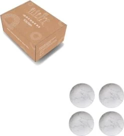 Orange85 Gebaksbordjes - Taart - 4 Stuks - Wit - 19cm - Marmer -Keukenserie Winkel 1088x1200