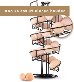 Eiermand – Eierrek – Eierhouder – Eieren – 360° - Zwart - Pasen - 39 Eieren - BAULK® -Keukenserie Winkel 1094x1200
