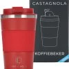 Castagnola Design RVS Koffiebeker To Go - Rood - 380ml - Thermosbeker - Theebeker -Keukenserie Winkel 1119x1200