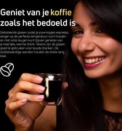 Dubbelwandige ESPRESSO Glazen Van Borosilicaat - Warme En Koude Dranken Kopjes - 70 ML - Set Van 6 16 Dubbelwandige ESPRESSO Glazen Van Borosilicaat - Warme En Koude Dranken Kopjes - 70 ML - Set Van 6 -Keukenserie Winkel 1122x1200