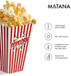 50 Duurzame Popcorn Bakjes (18x10cm) - Popcorn Zakjes Voor Filmavonden, Feestjes - Ook Geschickt Als Snoepbakje Of Feestzakje Voor Kinderen 18 50 Duurzame Popcorn Bakjes (18x10cm) - Popcorn Zakjes Voor Filmavonden, Feestjes - Ook Geschickt Als Snoepbakje Of Feestzakje Voor Kinderen -Keukenserie Winkel 1127x1200