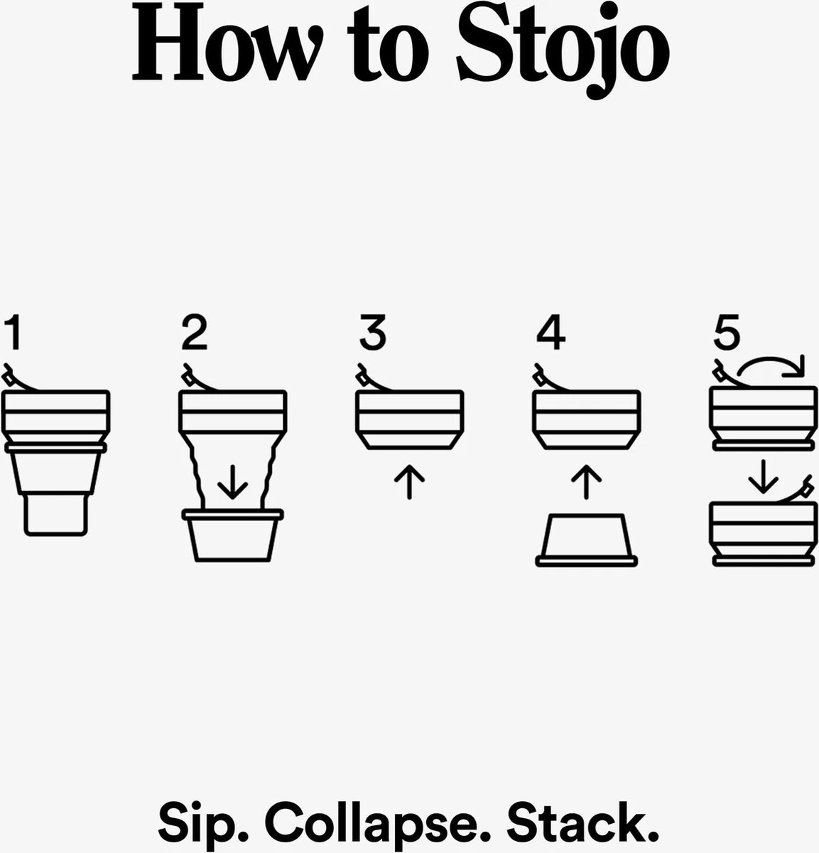 STOJO - Opvouwbare Beker - To Go - Grijs - 237ml - Herbruikbaar 8 STOJO - Opvouwbare Beker - To Go - Grijs - 237ml - Herbruikbaar - Afbeelding 6