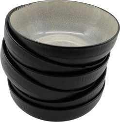 Serviesset 6 Personen - Evia Glacé - Lichgrijs / Zwart - 24-delig -Keukenserie Winkel 1177x1200 2