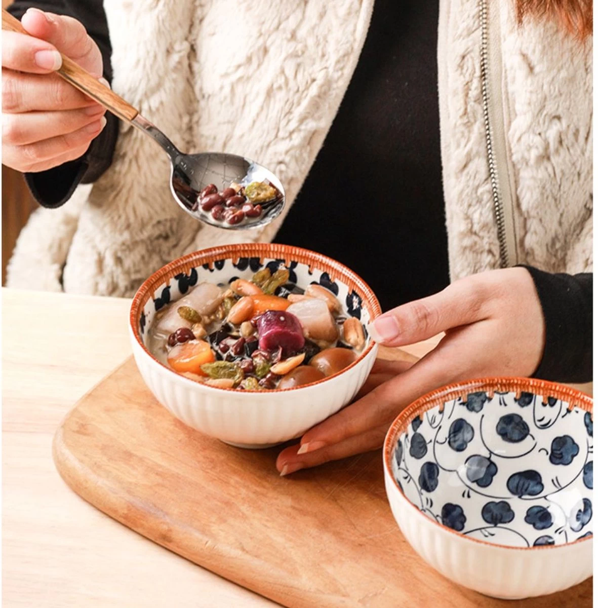 Winkrs - Servies Set Met 6 Kommetjes - Keramiek - Chinese Kommen Voor Rijst, Saus, Hapjes Etc. 5 Winkrs - Servies Set Met 6 Kommetjes - Keramiek - Chinese Kommen Voor Rijst, Saus, Hapjes Etc. - Afbeelding 3