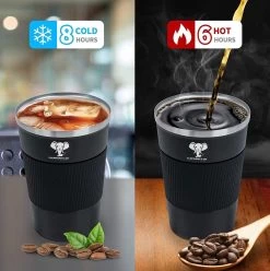 Elephant & Co Dubbelwandige Reisbeker - Koffie To Go -Duurzaam - 380ml - -Keukenserie Winkel 1195x1200 1