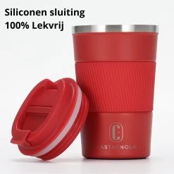 Castagnola Design RVS Koffiebeker To Go - Rood - 380ml - Thermosbeker - Theebeker -Keukenserie Winkel 1198x1200 4