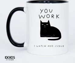I Work Hard Kat Mok - Katten - Juf Cadeau - Meester Cadeau - Verjaardagscadeau - Cadeau - Verjaardag Cadeau Man - Cadeau Voor Man - Cadeau Voor Vrouw - Mokken - Theeglazen - Koffiekopjes -Keukenserie Winkel 1200x1004 2