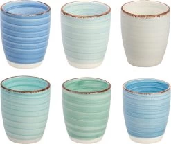 Studio Tavola Bekers Ocean Blue 160 Ml - 6 Stuks