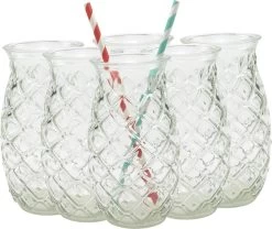 Merkloos Beker - Glas Ananas - 6 Stuks - Zomer - Cocktail -400ml -Keukenserie Winkel 1200x1009 2