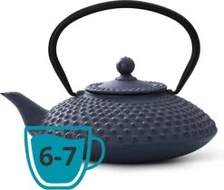 Bredemeijer - Theepot Xilin 1,25L Gietijzer Blauw -Keukenserie Winkel 1200x1021 1