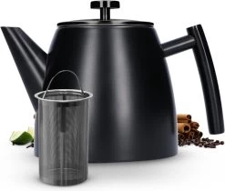 Vaja® Camille Theepot Zwart Met Filter - 1 Liter - RVS - Dubbelwanding 23 Vaja® Camille Theepot Zwart Met Filter - 1 Liter - RVS - Dubbelwanding -Keukenserie Winkel 1200x1022 2