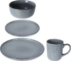 4goodz Deluxe Aardewerk Servies 4 Personen / 16 Delig - Grijs -Keukenserie Winkel 1200x1027 2