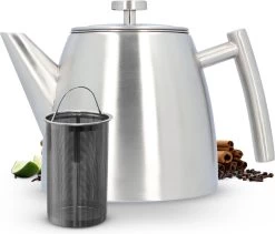 Vaja® Theepot Camille Met Filter - Zilver - 1.0L - RVS Dubbelwandig - Theekan -Keukenserie Winkel 1200x1027 4