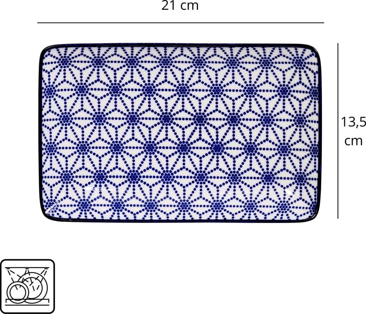 Tokyo Design Studio Nippon Blue Sushiserviesset - Porselein - 6 Delig - 2 Persoons 10 Tokyo Design Studio Nippon Blue Sushiserviesset - Porselein - 6 Delig - 2 Persoons - Afbeelding 8