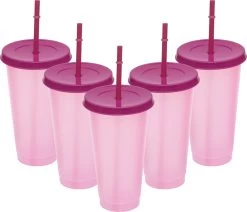 Herbruikbare Bekers Met Rietje En Deksel Van Plastic – Starbucks Design – Drinkbekers Met Rietje – Kleur Veranderende Beker – 5 Pack 14 Herbruikbare Bekers Met Rietje En Deksel Van Plastic – Starbucks Design – Drinkbekers Met Rietje – Kleur Veranderende Beker – 5 Pack -Keukenserie Winkel 1200x1031 1