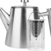 Castagnola Theepot Met Filter – Theekan – Theepot Dubbelwandig – Theepot Roestvrijstaal – Hoogwaardig RVS – 1 Liter – 5 Kopjes Thee – Zilver -Keukenserie Winkel 1200x1034 3