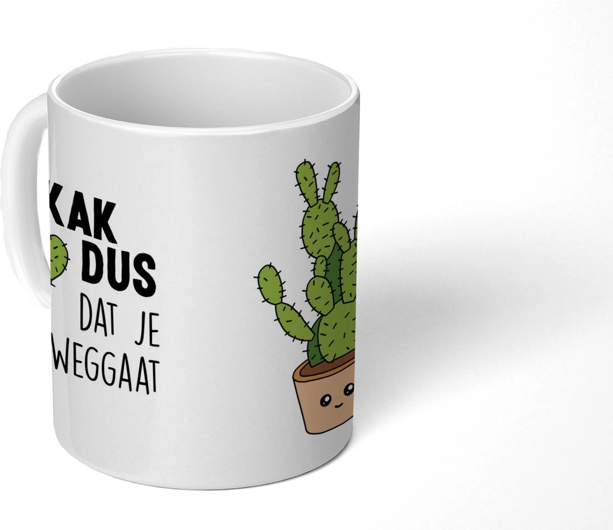 Mok - Koffiemok - Spreuken - Quote - 'Kak Dus Dat Je Weggaat' - Baan - Mokken - 350 ML - Beker - Koffiemokken - Theemok - Mok Met Tekst 3 Mok - Koffiemok - Spreuken - Quote - 'Kak Dus Dat Je Weggaat' - Baan - Mokken - 350 ML - Beker - Koffiemokken - Theemok - Mok Met Tekst