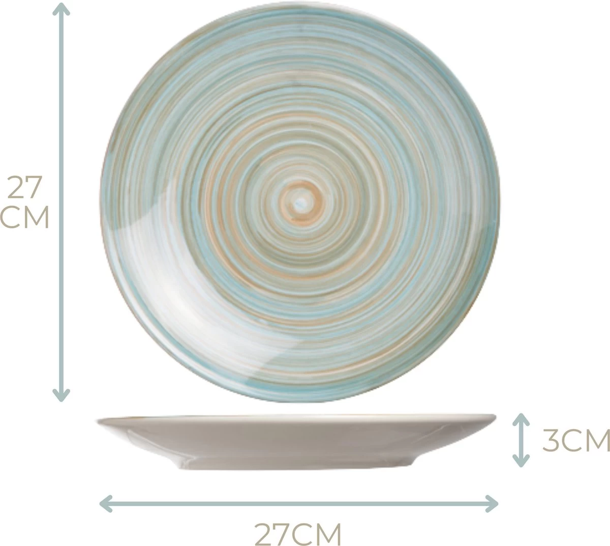 Cosy&Trendy Serviesset 24-delig Turbolino Blauw 8 Cosy&Trendy Serviesset 24-delig Turbolino Blauw - Afbeelding 6