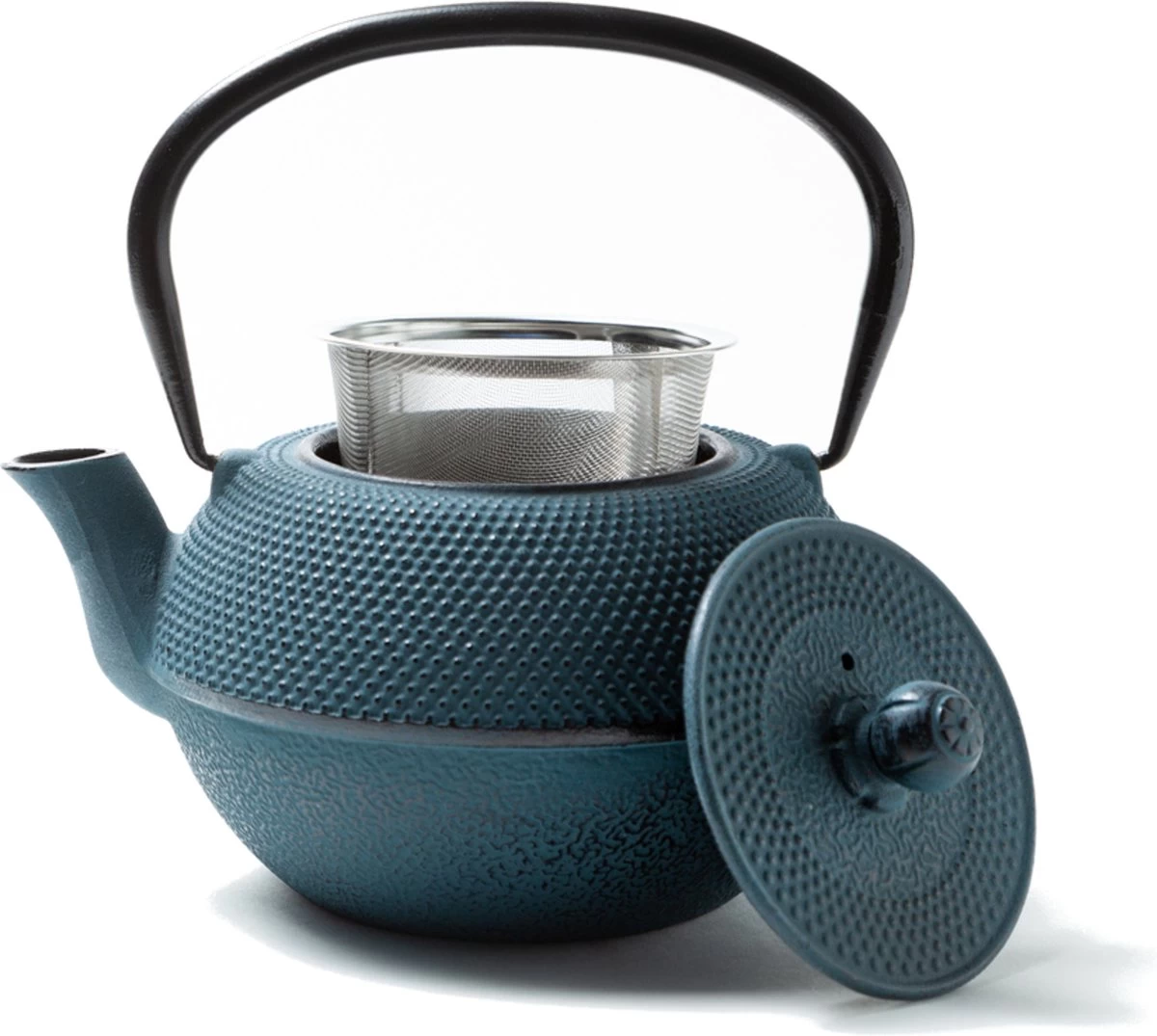 Tealøv THEE SET 1,1 LITER GIETIJZER | COMPLETE SET IN GESCHENKDOOS | Gietijzeren Theepot Met Roestvrijstalen Zeef, Gietijzeren Theekopjes En Onderzetter | In Authentiek Japanse Stijl | Arare Blauw 11 Tealøv THEE SET 1,1 LITER GIETIJZER | COMPLETE SET IN GESCHENKDOOS | Gietijzeren Theepot Met Roestvrijstalen Zeef, Gietijzeren Theekopjes En Onderzetter | In Authentiek Japanse Stijl | Arare Blauw - Afbeelding 9