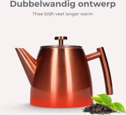 Vaja® Theepot Juliette Rosé Dubbelwandig -Keukenserie Winkel 1200x1099 6