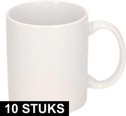 10x Onbedrukte Witte Mokken 300 Ml - Blanco Koffiemokken -Keukenserie Winkel 1200x1101