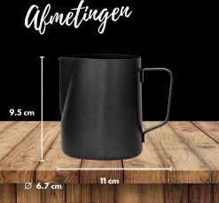 Merkloos Pazzo Goods - Melkkan - Melkkannetje Opschuim - Zwart - 350 Ml - Premium Kwaliteit - RVS - -Keukenserie Winkel 1200x1116 3