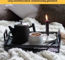 Silberthal - Theepot Met Filter - 1 L - RVS Dubbelwandig - Zwart - Cadeau -Keukenserie Winkel 1200x1123 1