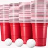 Merkloos Beerpong - 50 Stuk(s) - Red Cups Inc. 3 Ballen - Beerpong Drankspel - Plastic Bekers - Beer Pong -Keukenserie Winkel 1200x1127