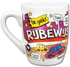 Paper Dreams Mok Cartoon-stijl Rijbewijs Keramiek 325ml Rood/wit -Keukenserie Winkel 1200x1135
