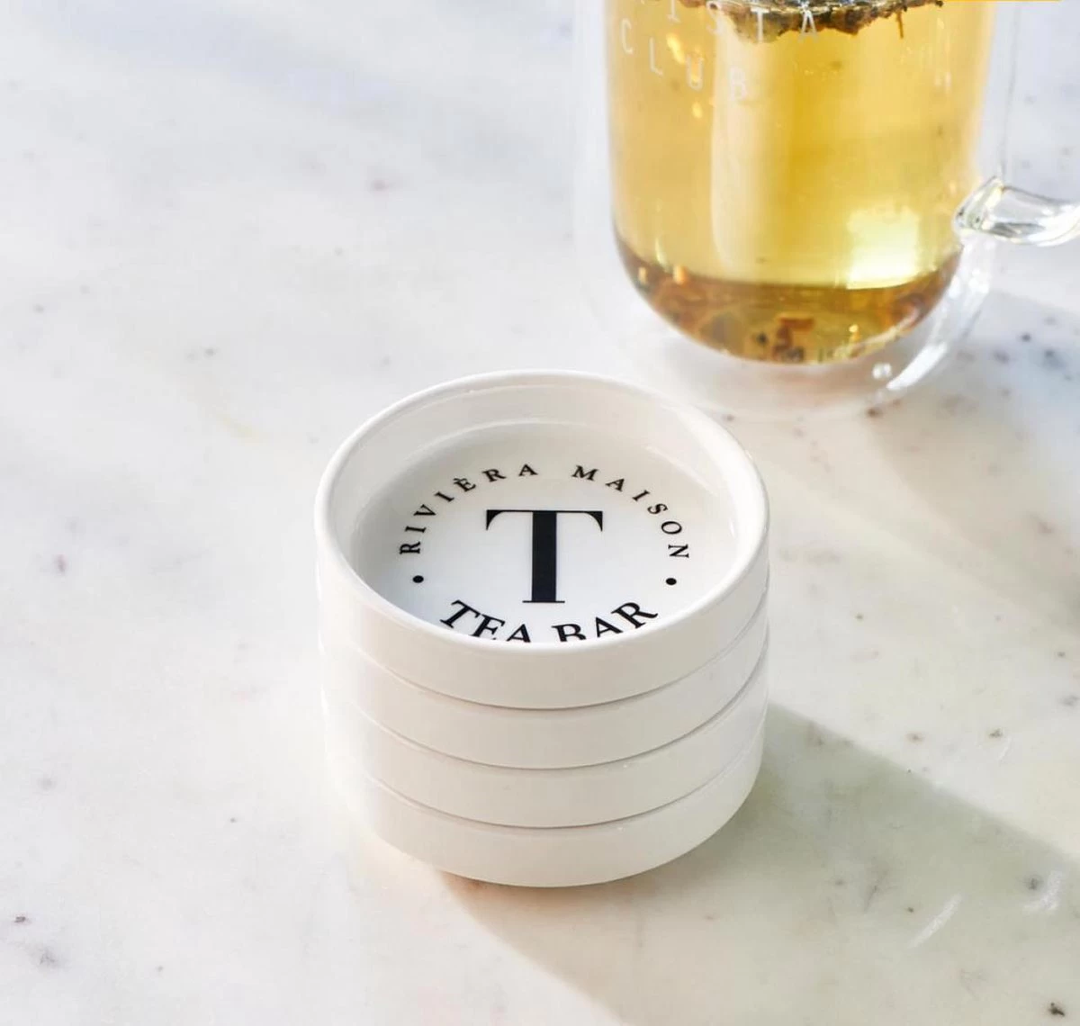 Riviera Maison Theezakjeshouder Met Tekst, Schaaltjes - Theezakjeshouder RM Tea Bar - Wit - Porselein - 4 Stuks 7 Riviera Maison Theezakjeshouder Met Tekst, Schaaltjes - Theezakjeshouder RM Tea Bar - Wit - Porselein - 4 Stuks - Afbeelding 5