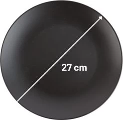 Orange85 Bordenset - Dinerbord - Borden - Plat - Set Van 6 - Mat Zwart - Diameter 27cm - Aardewerk - Servies -Keukenserie Winkel 1200x1170 3