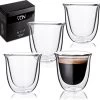 Dubbelwandige ESPRESSO Glazen Van Borosilicaat - Warme En Koude Dranken Kopjes - 70 ML - Set Van 4 -Keukenserie Winkel 1200x1172