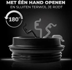 Volcan RVS Koffiebeker To Go Met Sleeve - Thermosbeker - Theebeker - Coffee - Zwart -Keukenserie Winkel 1200x1173 2