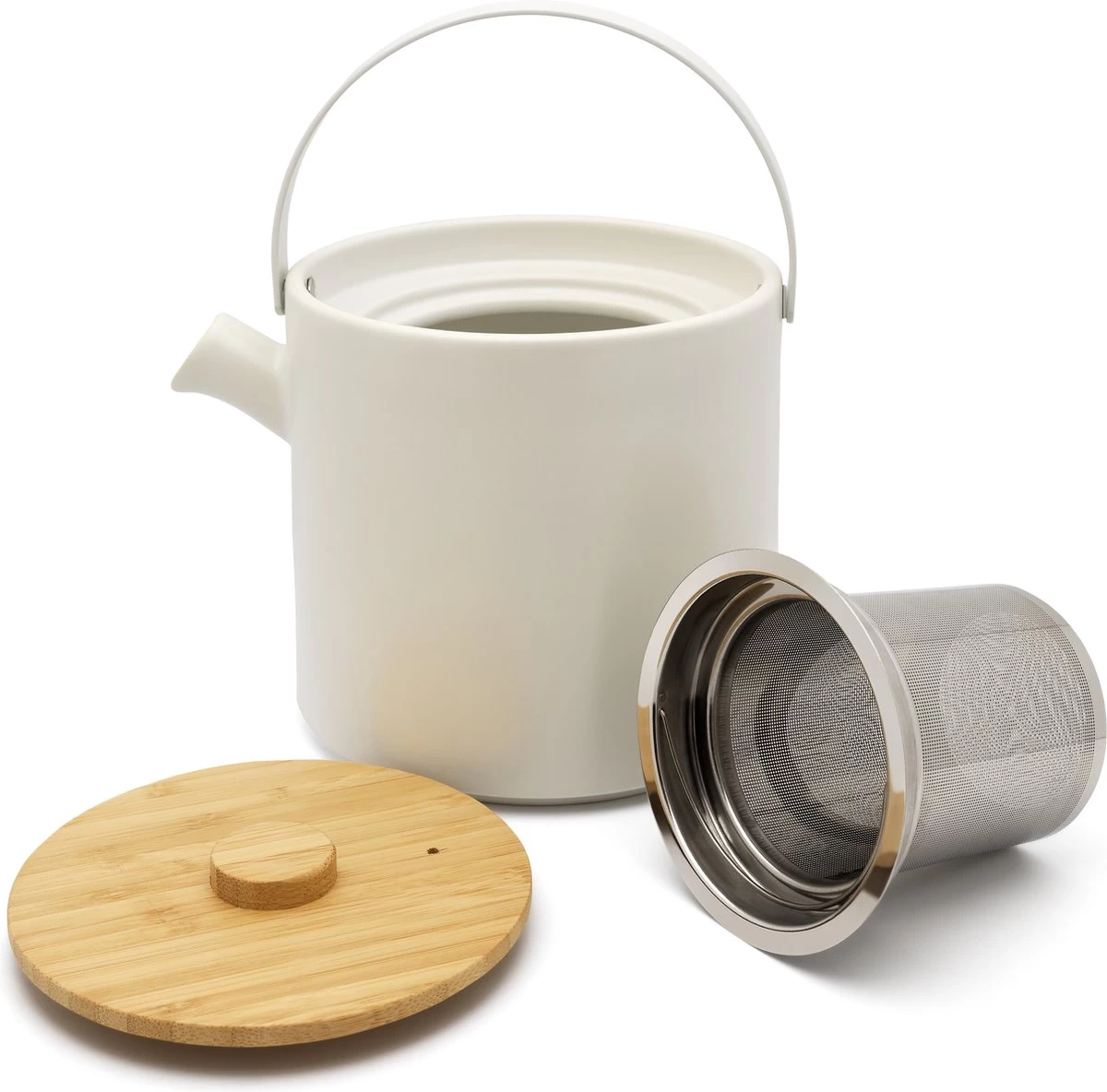 Bredemeijer - Theeset Umea Theepot 1.2L Met Theelichtwarmer - Mat Wit 5 Bredemeijer - Theeset Umea Theepot 1.2L Met Theelichtwarmer - Mat Wit - Afbeelding 3