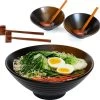 Greenwill Noodle Kom Set – Luxe Japans Servies Voor 2 Personen – Duurzame Keramieke Soepkommen – Inclusief Chopsticks Eetlepels En Houders -Keukenserie Winkel 1200x1188 6