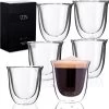 Dubbelwandige ESPRESSO Glazen Van Borosilicaat - Warme En Koude Dranken Kopjes - 70 ML - Set Van 6 -Keukenserie Winkel 1200x1189