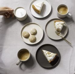 Gebaksbordjes - Taart Bordjes - 4 Stuks - Vaatwasser Bestendig - Keramiek - Wit - Beige - Bruin - Naturel -Keukenserie Winkel 1200x1190 7