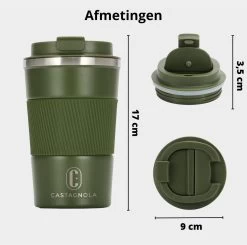 Castagnola Design RVS Koffiebeker To Go - Groen - 380ml - Thermosbeker - Theebeker -Keukenserie Winkel 1200x1191 4
