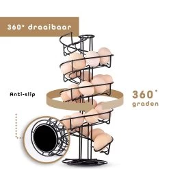 Eiermand – Eierrek – Eierhouder – Eieren – 360° - Zwart - Pasen - 39 Eieren - BAULK® -Keukenserie Winkel 1200x1194 19