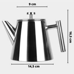 Castagnola Theepot Met Filter – Theekan – Theepot Dubbelwandig – Theepot Roestvrijstaal – Hoogwaardig RVS – 1 Liter – 5 Kopjes Thee – Zilver Glans 14 Castagnola Theepot Met Filter – Theekan – Theepot Dubbelwandig – Theepot Roestvrijstaal – Hoogwaardig RVS – 1 Liter – 5 Kopjes Thee – Zilver Glans -Keukenserie Winkel 1200x1195 16