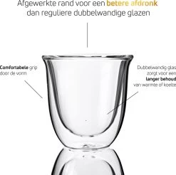 Dubbelwandige ESPRESSO Glazen Van Borosilicaat - Warme En Koude Dranken Kopjes - 70 ML - Set Van 4 -Keukenserie Winkel 1200x1195 6