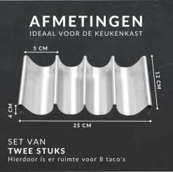 Keufens Taco Houder - Set Van 2 - Tacohouder - Tortilla Houder - Taco Standaard - Taco Houder Ovenbestendig - Taco Houders - Wrap Houder -Keukenserie Winkel 1200x1196 10