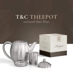 T&C Theepot Met Filter En Dubbelwandig - 1,2L - Matte Grijs 16 T&C Theepot Met Filter En Dubbelwandig - 1,2L - Matte Grijs -Keukenserie Winkel 1200x1197 12