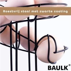Eiermand – Eierrek – Eierhouder – Eieren – 360° - Zwart - Pasen - 39 Eieren - BAULK® -Keukenserie Winkel 1200x1197 32