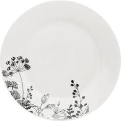 4goodz Wild Flower Porseleinen Servies Set 6-persoons 18-delig - Wit/Zwart -Keukenserie Winkel 1200x1198 21